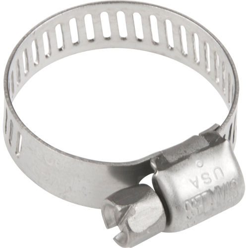 Hose Clamps - Stainless Steel Band & Screw, Min Dia. 0.316, Max Dia. 7/8" Nassau Supply
