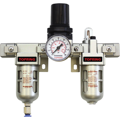 Airflo Modular Filter/Regulator & Lubricator (Gauge Included), 1/4" NPT Nassau Supply