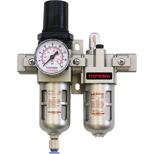 Airflo Compact Filter/Regulator & Lubricator (Gauge Included), 1/4" NPT Nassau Supply