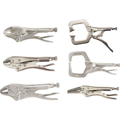 Locking Plier Set, 6 Pieces Nassau Supply