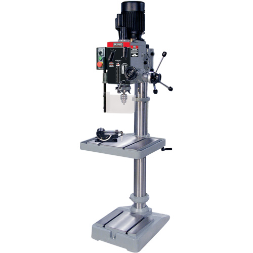 Gearhead Drilling Machine, 1/2" Chuck, 6 Speed(s), 19-1/2" W x 21-3/4" L, #3 Morse Nassau Supply