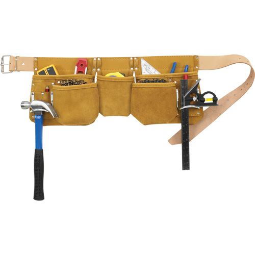 Journeyman's Carpenter Tool Belt, Leather, Tan Nassau Supply