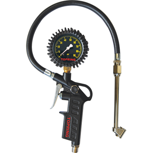 Tire Pressure Gauges - Dual Wheel Type- Pistol Grip Dial Inflator Gauges Nassau Supply
