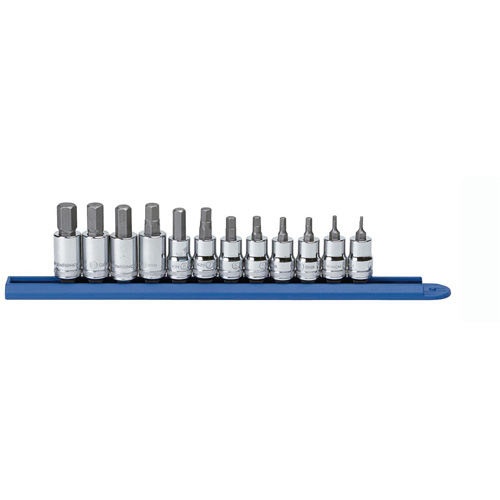 Metric Socket Set, Hex, 3/8" Drive, 12 Pcs Nassau Supply