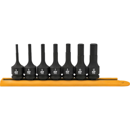 Hex Bit Impact Metric Socket Set, 7 Pieces Nassau Supply