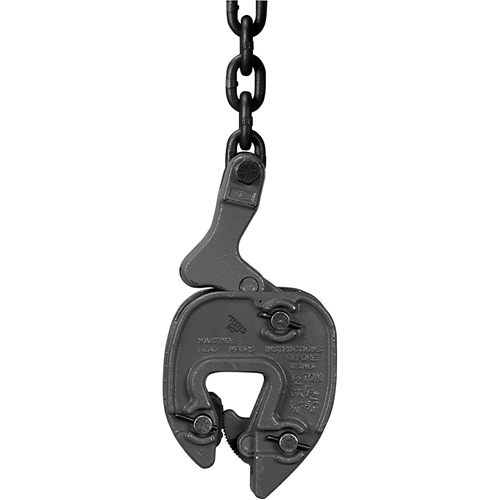 Serre-plaque GX avec attache de chaînette, 1000 lb (0,5 tonne), Ouverture de la m&acirc;choire de 1/16" - 5/16" Nassau Supply