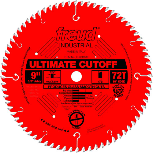 Lames de scie industrielle TCS - finition et coupe en travers, 9", 72 dents, Pour Bois Nassau Supply