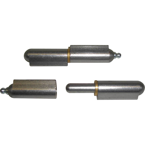 Charni&egrave;re &agrave; souder avec rondelles, 1/2" dia. x 3-3/16" lo, Acier doux a/goupille fixe en laiton Nassau Supply