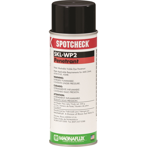 Spotcheck&reg; Penetrants - SKL-WP2 Water Washable Penetrants, Aerosol Can Nassau Supply