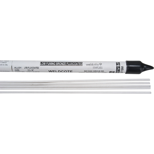 Baguettes pour soudage TIG en longueurs de 36", 1/8", Bronze recouvert de flux pour soudo-brasage Nassau Supply