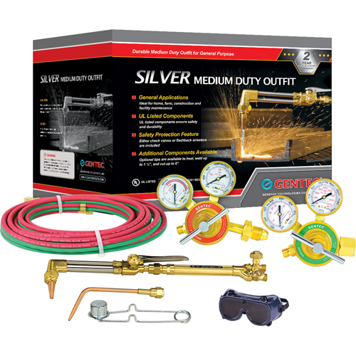 Silver Medium-Duty Welding & Cutting Outfits, 1/2" Cut, 1/4" Weld Nassau Supply