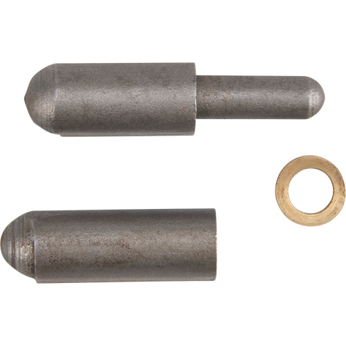 Weld-On Hinge, 0.315" Dia. x 1.575" L, Mild Steel w/Fixed Steel Pin Nassau Supply