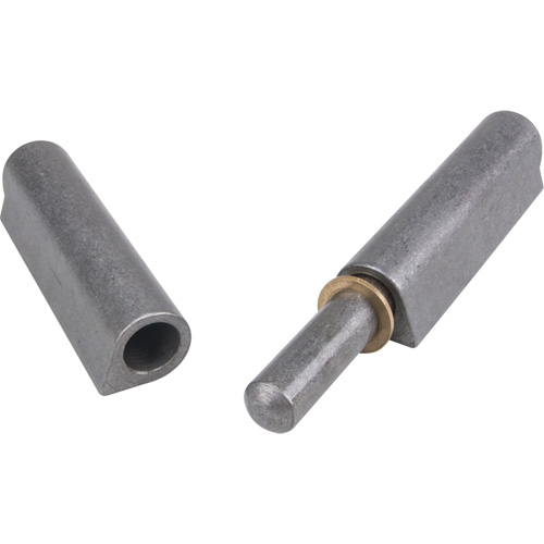 Weld-On Hinge, 1.102" Dia. x 10.236" L, Mild Steel w/Fixed Steel Pin Nassau Supply