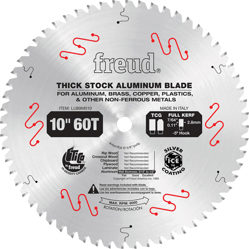 Industrial Saw Blade, 10", 72 Teeth, Non-Ferrous Use Nassau Supply