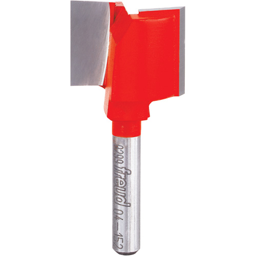 Router Bit - Double Flute Straight Bit, 1" Dia., 3/4" H, 2" L, 1/4" Shank Nassau Supply