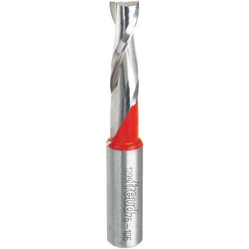 Up Spiral Router Bit, 3/8" Dia., 1-1/4" Carbide Height, 3" L, 1/2" Shank Nassau Supply