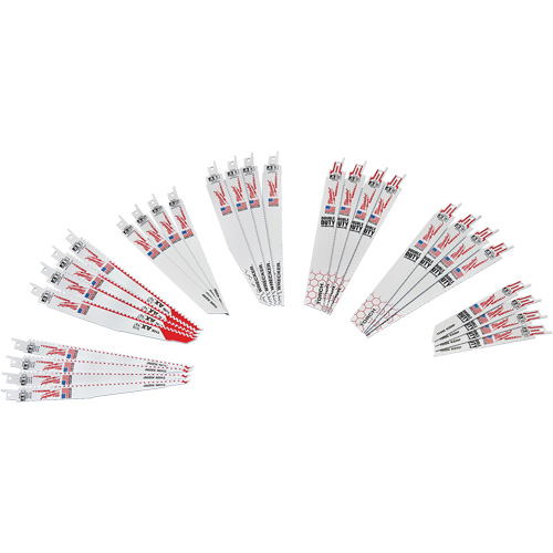 Jeu de lames de d&eacute;molition et &agrave; trait de scie &eacute;troit Sawzall Nassau Supply
