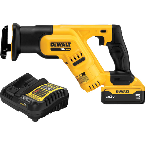 Max Compact Reciprocating Saw Kit, 20 V, Lithium-Ion Battery, 0-2900 SPM Nassau Supply