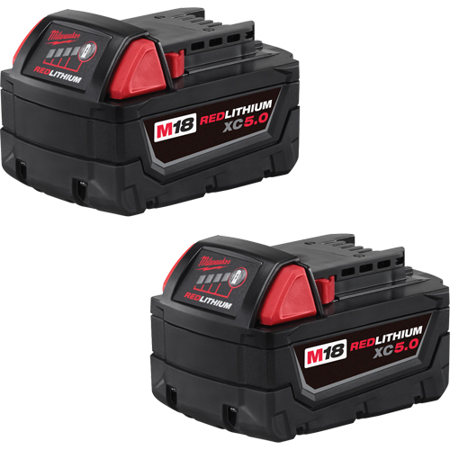 Ensemble de blocs-piles M18 Redlithium, Lithium-ion, 18 V, 5,0 A Nassau Supply