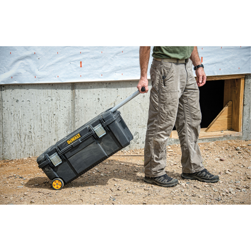Tool Box on Wheels, 12-1/2" W x 28-1/2" D x 12" H, Black Nassau Supply