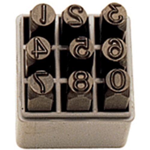 Jeu de num&eacute;ros &agrave; estamper &agrave; la main, 9 morceaux Nassau Supply