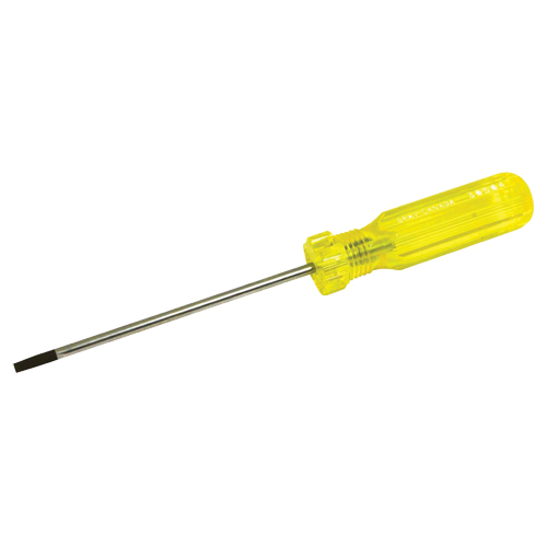 Tournevis &agrave; fente d'&eacute;lectricien, Tige de 5/32", Ronde, 7-3/4" lo, Prise en Plastique Nassau Supply