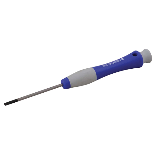 Tournevis  &agrave; fente de pr&eacute;cision, Tige de 9/64", Ronde, 6-1/2" lo, Prise en Plastique Nassau Supply