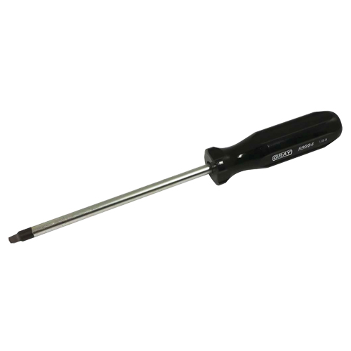 Tournevis &agrave; pointe carr&eacute;e, Tige de #4, Ronde, 9-3/4" lo, Prise en Plastique Nassau Supply