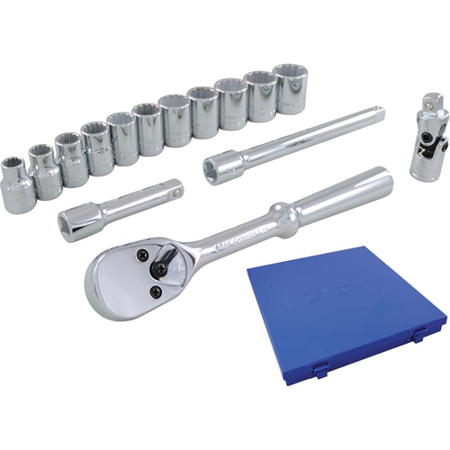 Jeu de douilles et accessoires, 15 Mcx, Prise de 3/8" Nassau Supply