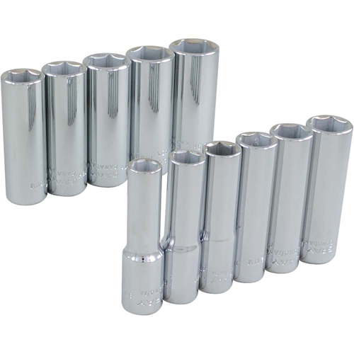 Jeu de douilles, 11 Mcx, Prise de 3/8", Profond Nassau Supply
