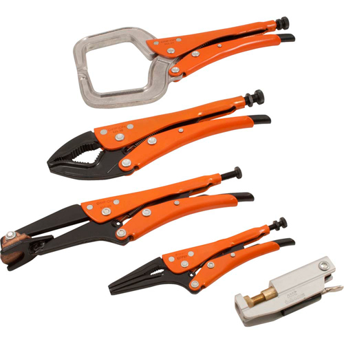 Welding Locking Plier Set, 5 Pieces Nassau Supply