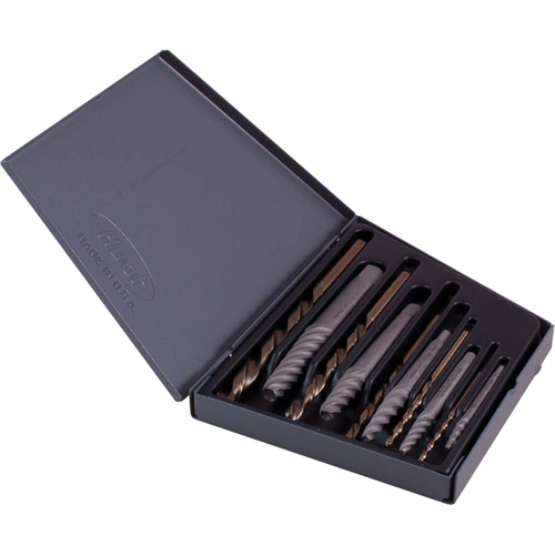 Ensembles d'extracteurs &agrave; vis et forets mixtes, Acier rapide au cobalt, 10 Morceaux Nassau Supply