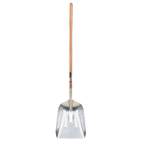 Scoop Shovel, Wood, Aluminum Blade, Straight Handle, 45-3/4" Length Nassau Supply