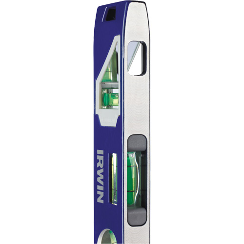 Niveau torpille robuste de s&eacute;rie 250, 9" lo, Aluminium, 4 fioles, Magn&eacute;tique Nassau Supply