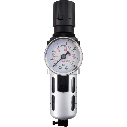 Filtre/r&eacute;gulateur d'air modulaire (manom&egrave;tre compris), 1/4" NPT, 145 PSI, Capacit&eacute; de 0,3 oz liq. Nassau Supply