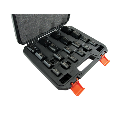 SAE Socket Set, 19 Pcs, Impact, 1/2" Drive Size Nassau Supply