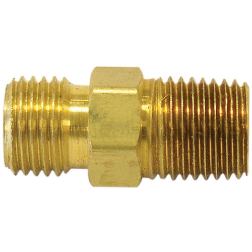 Reducer/Adapter Fitting, 3/8" x 1/4" Dia, Brass Nassau Supply