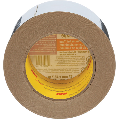 Venture Tape Aluminum Foil Tape, 1.8 mils Thick, 72 mm (3") x 45.7 m (150') Nassau Supply