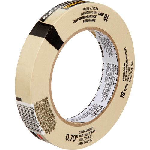 Scotch&reg; Contractor Grade Masking Tape 2020, 18 mm (3/4") x 55 m (180'), Beige Nassau Supply