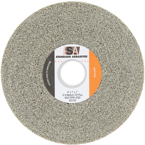 Standard Abrasives General Purpose Plus Wheel, 6" Dia., Medium Grit, Aluminum Oxide Nassau Supply