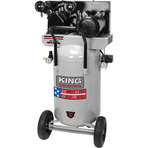 Air Compressor, Electric, 24 Gal. (29 US Gal), 150 PSI, 120/1/240/1 V Nassau Supply