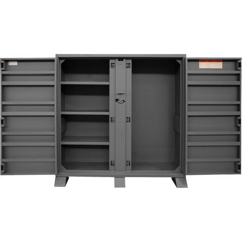 Jobsite Storage Shelving Cabinet, Steel, 47.5 Cubic Feet, Grey Nassau Supply