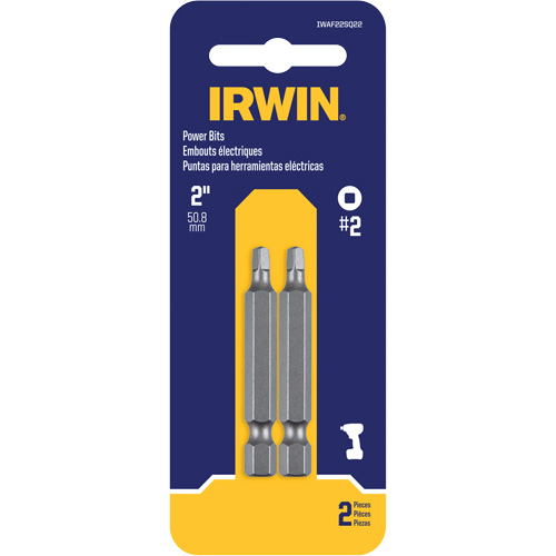 Embouts pour outils &eacute;lectriques, Carr&eacute;e, Embout #2, Longueur 2" Nassau Supply