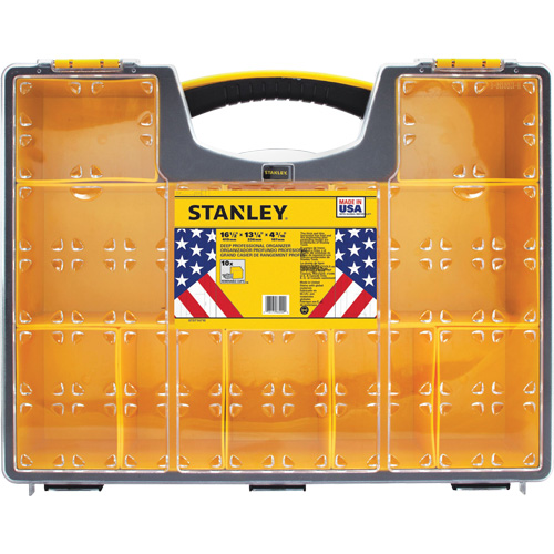 Organisateur profond pour professionnel, 17-1/2" la x 4-1/2" p x 14" h, Noir/Jaune Nassau Supply