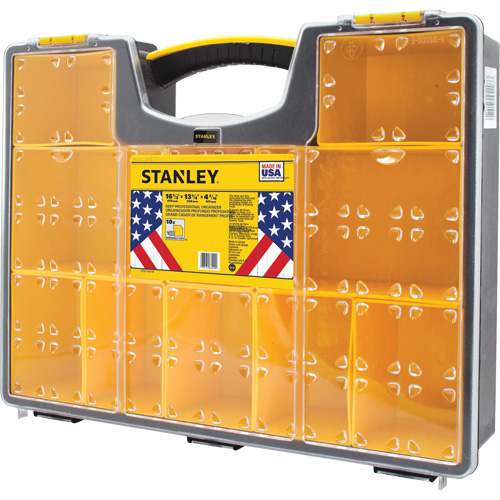 Organisateur profond pour professionnel, 17-1/2" la x 4-1/2" p x 14" h, Noir/Jaune Nassau Supply