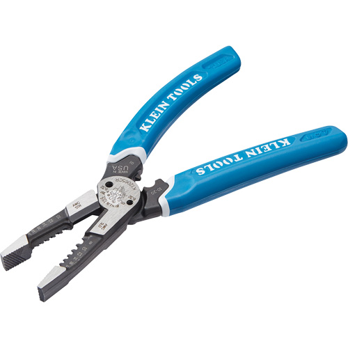 Outil polyvalent Klein-Kurve pour d&eacute;nuder, couper et sertir les fils, 8-1/4" lo, 8 - 20 AWG Nassau Supply