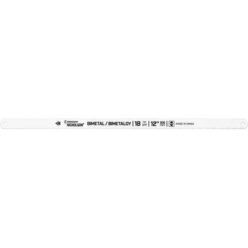 Lames pour scie &agrave; m&eacute;taux Bi-Metaloy, Bim&eacute;tal, 12" lo, 18 dents par pouce Nassau Supply