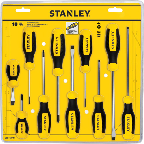 Jeu de tournevis, 10 mcx Nassau Supply