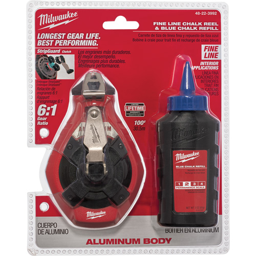 Trousse de cordeau &agrave; craie pour ligne fine Nassau Supply