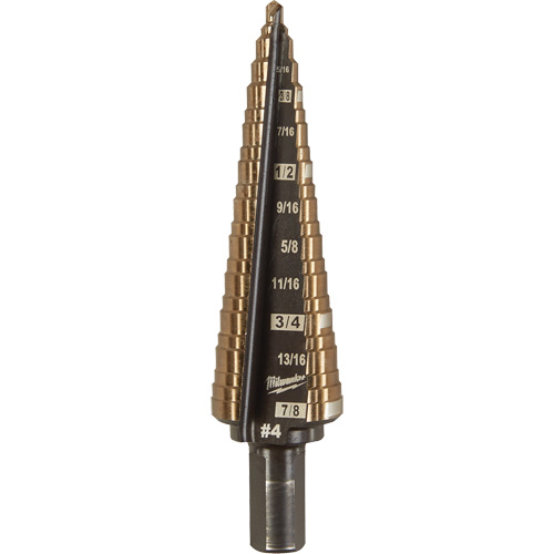 Foret &eacute;tag&eacute;, 3/16"/#4 - #4/7/8", Incr&eacute;ments de 1/32", Acier rapide au cobalt Nassau Supply